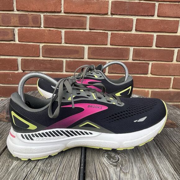Brooks Adrenaline GTS 23 Women’s Running Shoes Size 9 Black Pink Sneakers - Picture 5 of 10